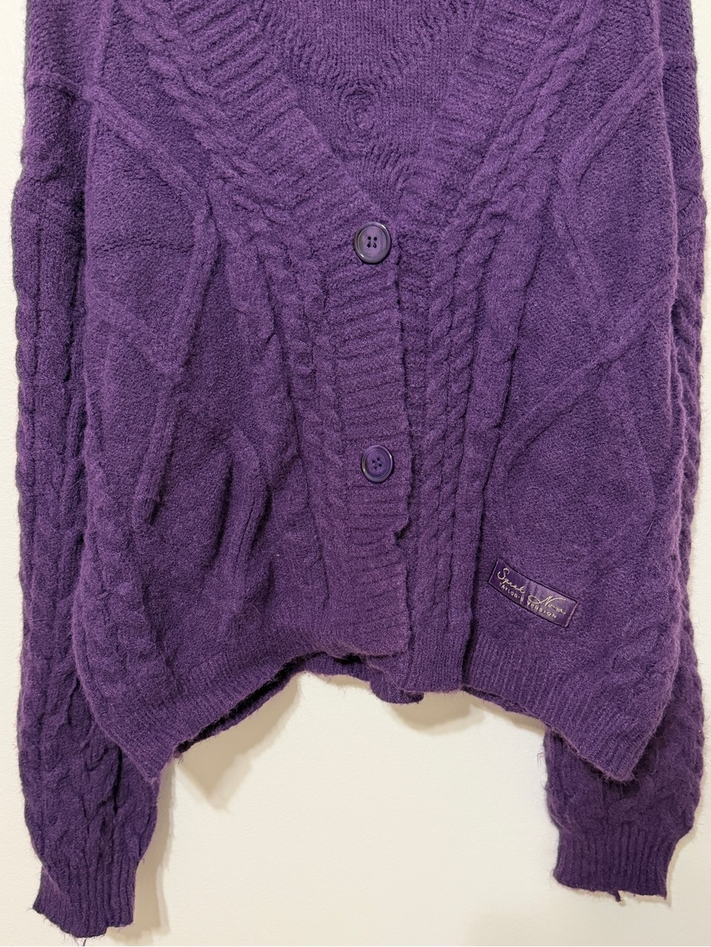 Taylor Swift Speak Now Cardigan Size XL 2X Purple Stars Sweater Taylors Version - Picture 5 of 10